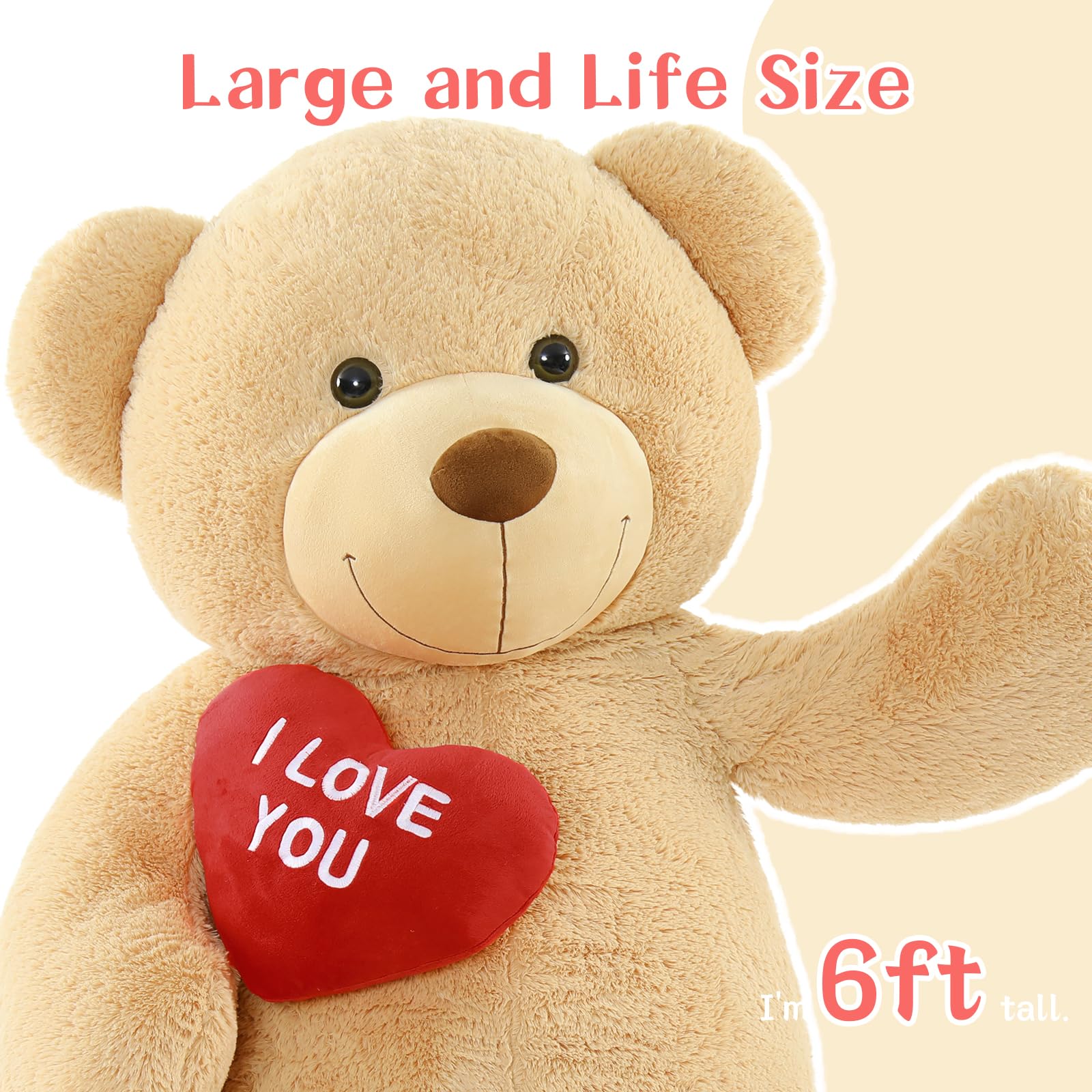 Tezituor soft plush brown bear with silky touch.