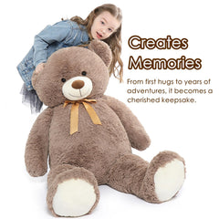 Tezituor teddy bear with satin ribbon adds charm to any space.