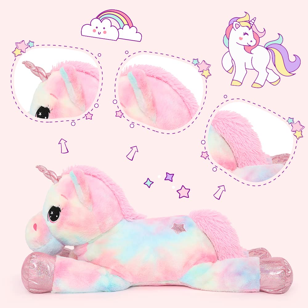 Tezituor unicorn plush eyes close-up with friendly expression for cuddles
