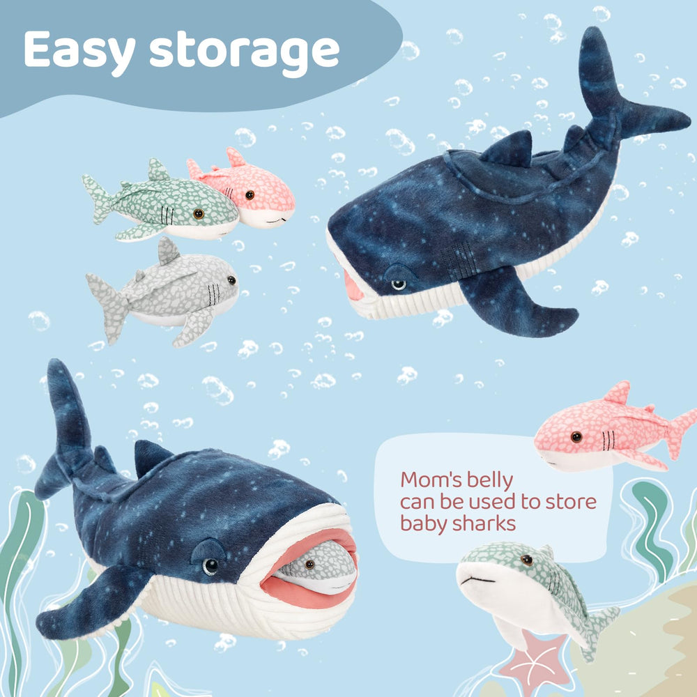 Tezituor Whale Shark Plush Baby 2 for sharing and role-play fun