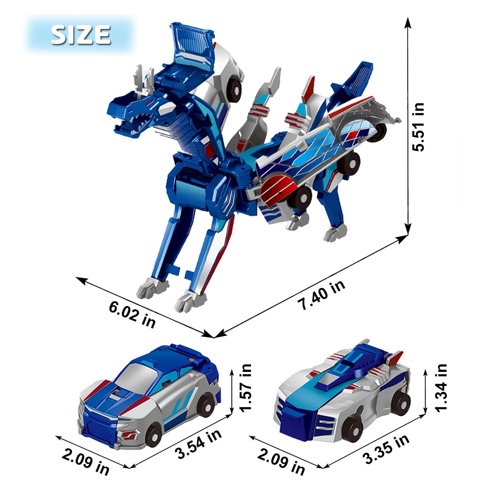TEZKIM safe ABS material dinosaur car blue with durable design.