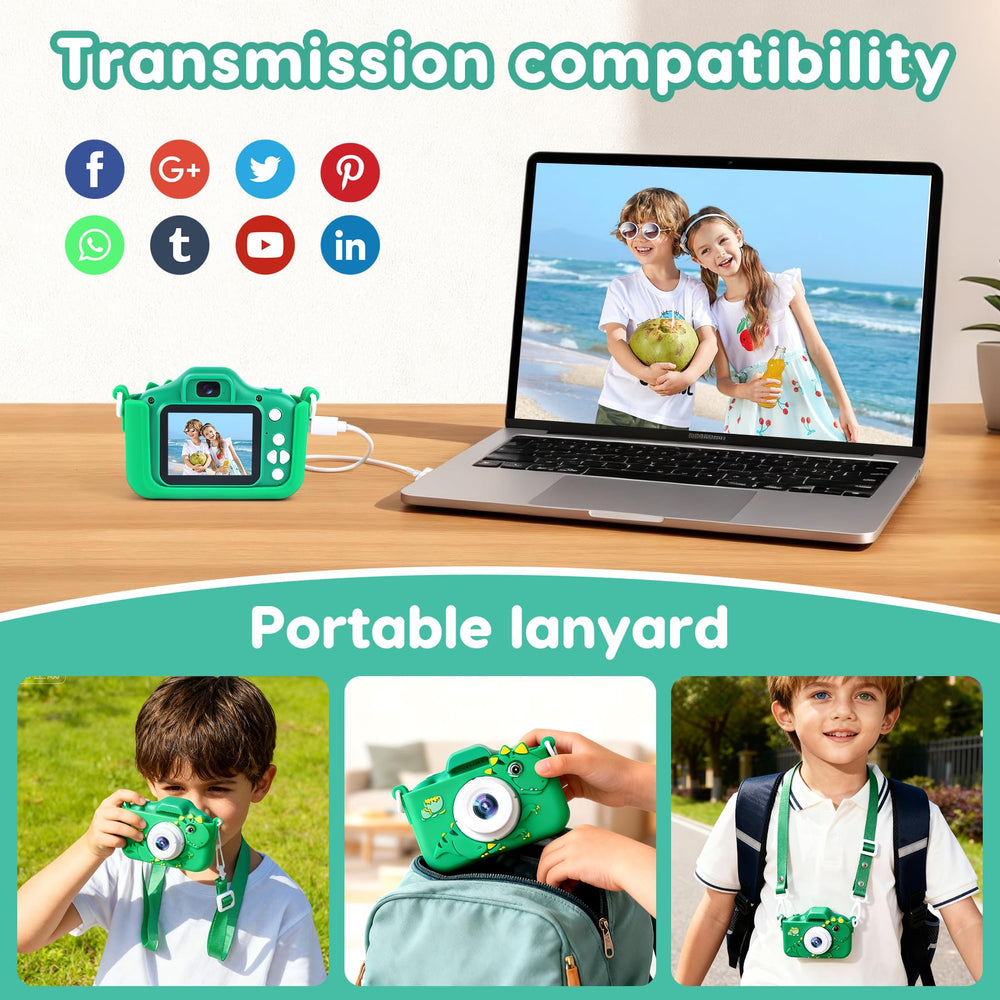 Tezousi kids camera with lanyard for secure carrying on adventures