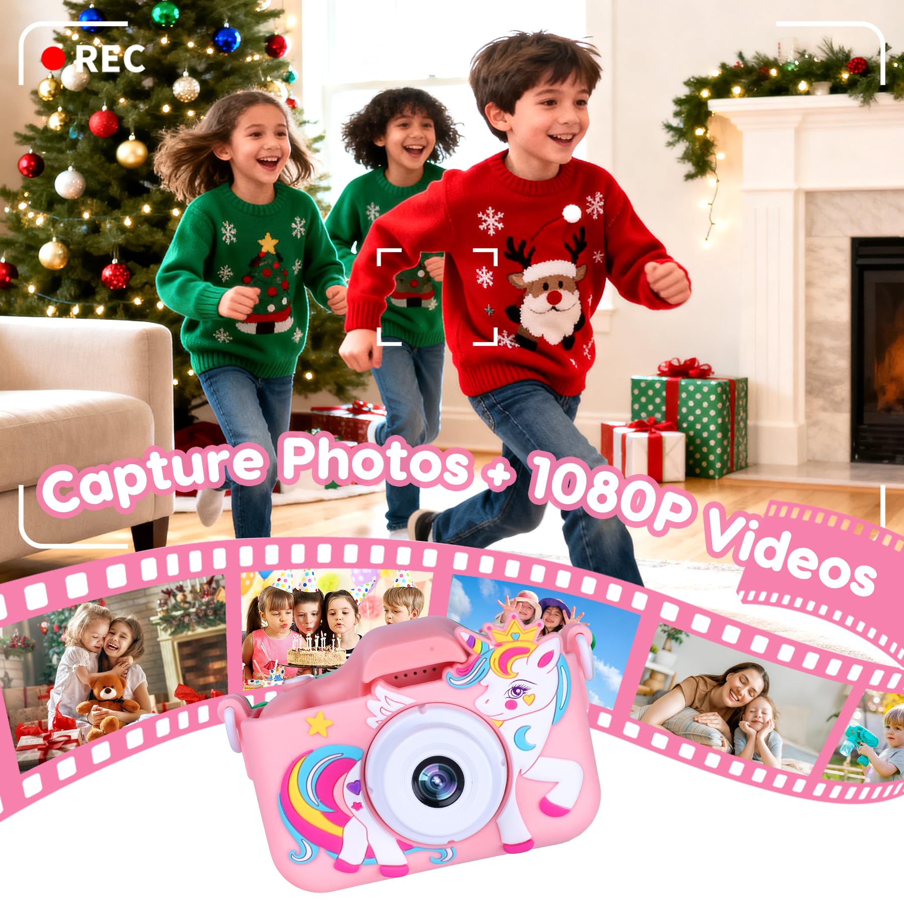 Tezousi Kids Camera soft silicone body provides safe, durable handling.