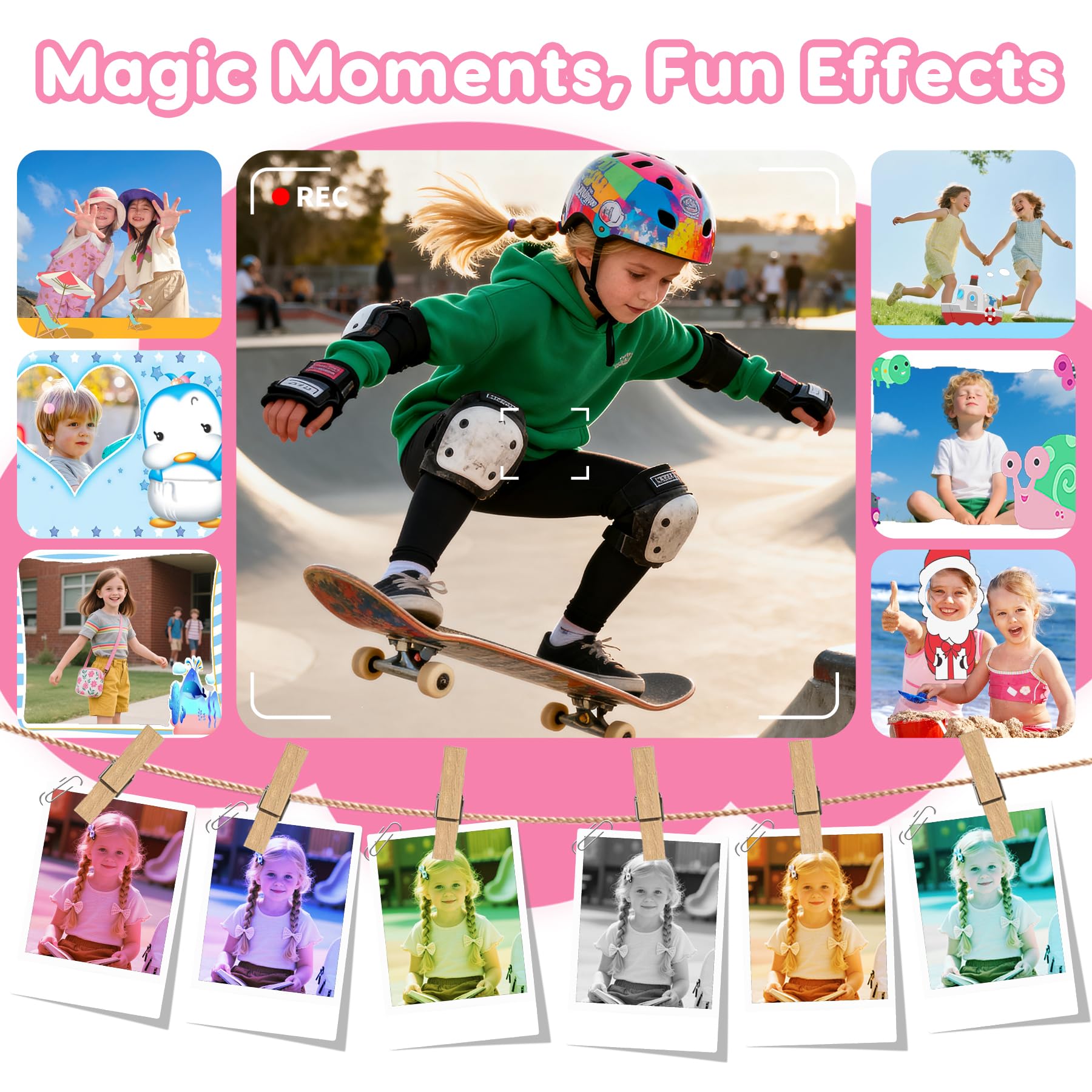 Tezousi Kids Camera USB charging keeps fun going on the go.
