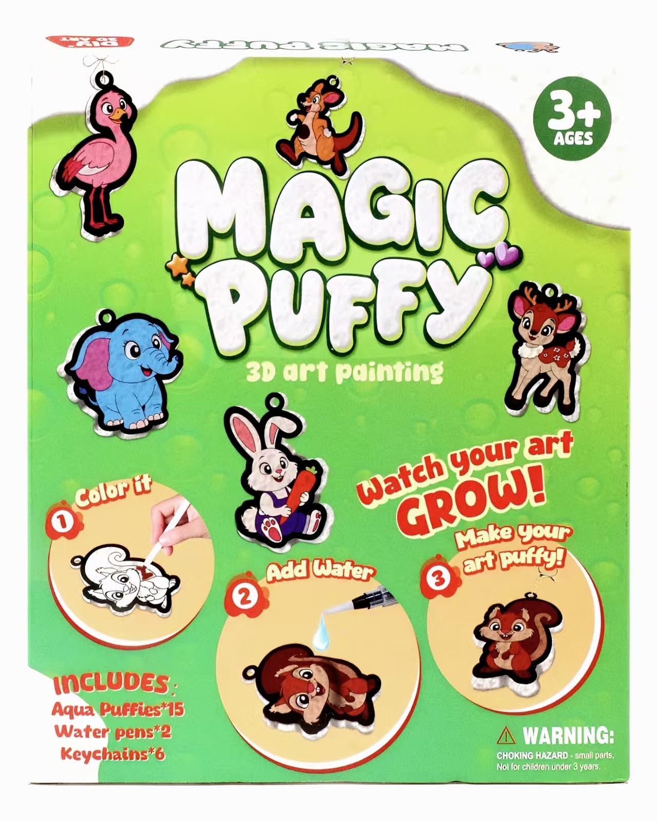 TFS Top Fans Aqua Puffs jungle animal puff adds dimensional texture for creative play.