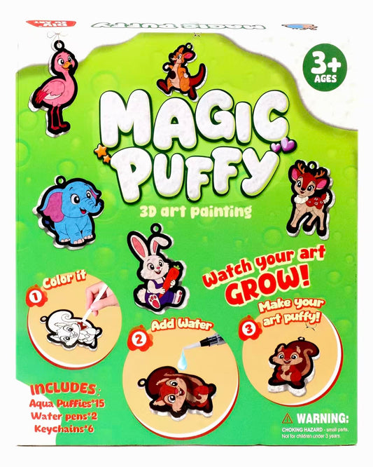 TFS Top Fans Aqua Puffs jungle animal puff adds dimensional texture for creative play.