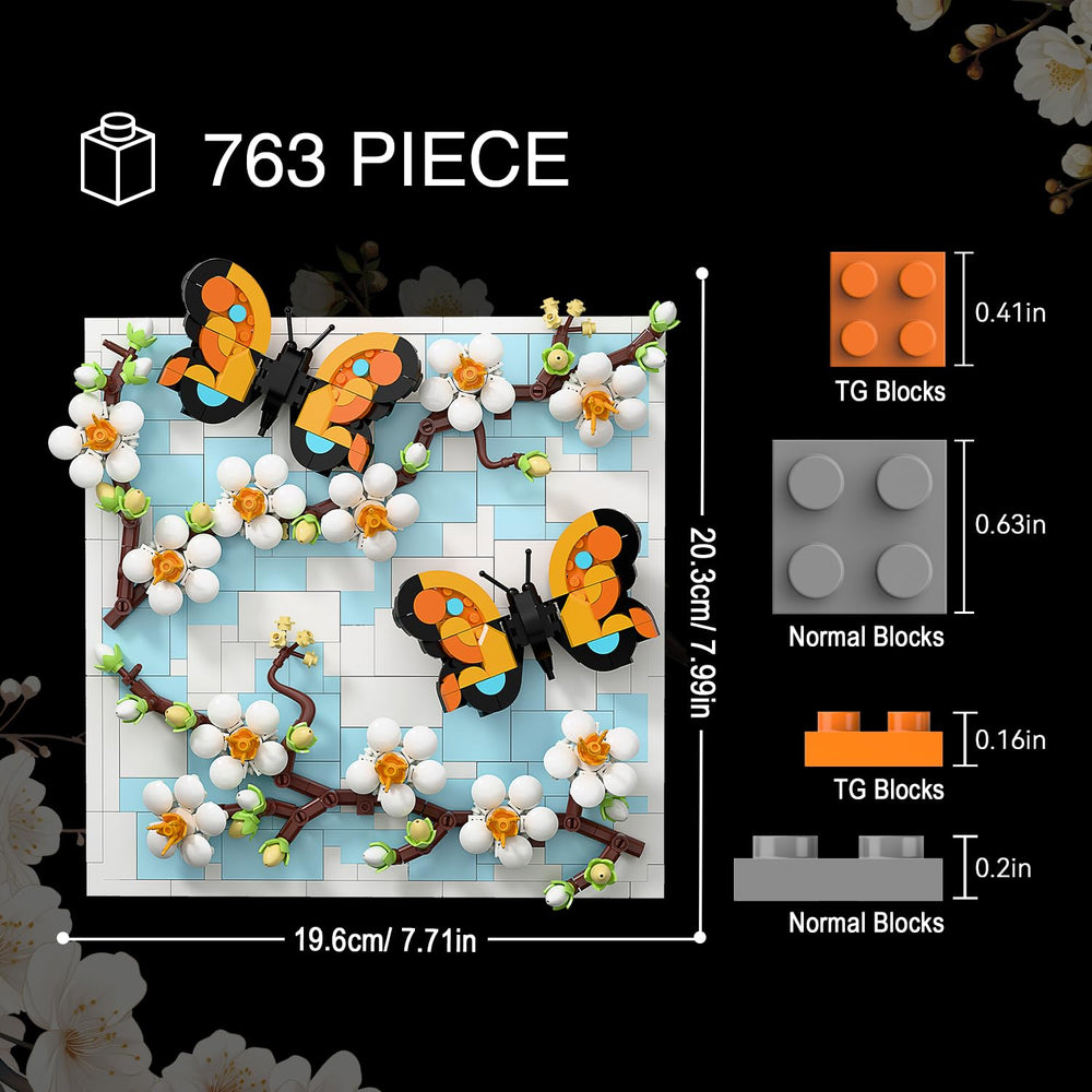 TG BLOCKS 3D wall art butterfly display enhances decor and conversation pieces