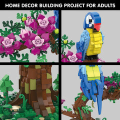 TG BLOCKS parrot dimensions 21.7 cm highlighted for scale