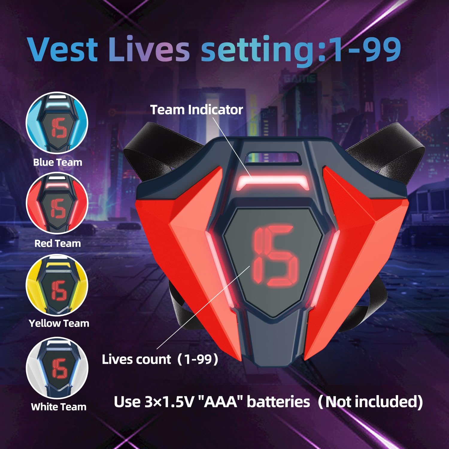 tg blocks laser tag gun and vest syncing in real time for seamless team play