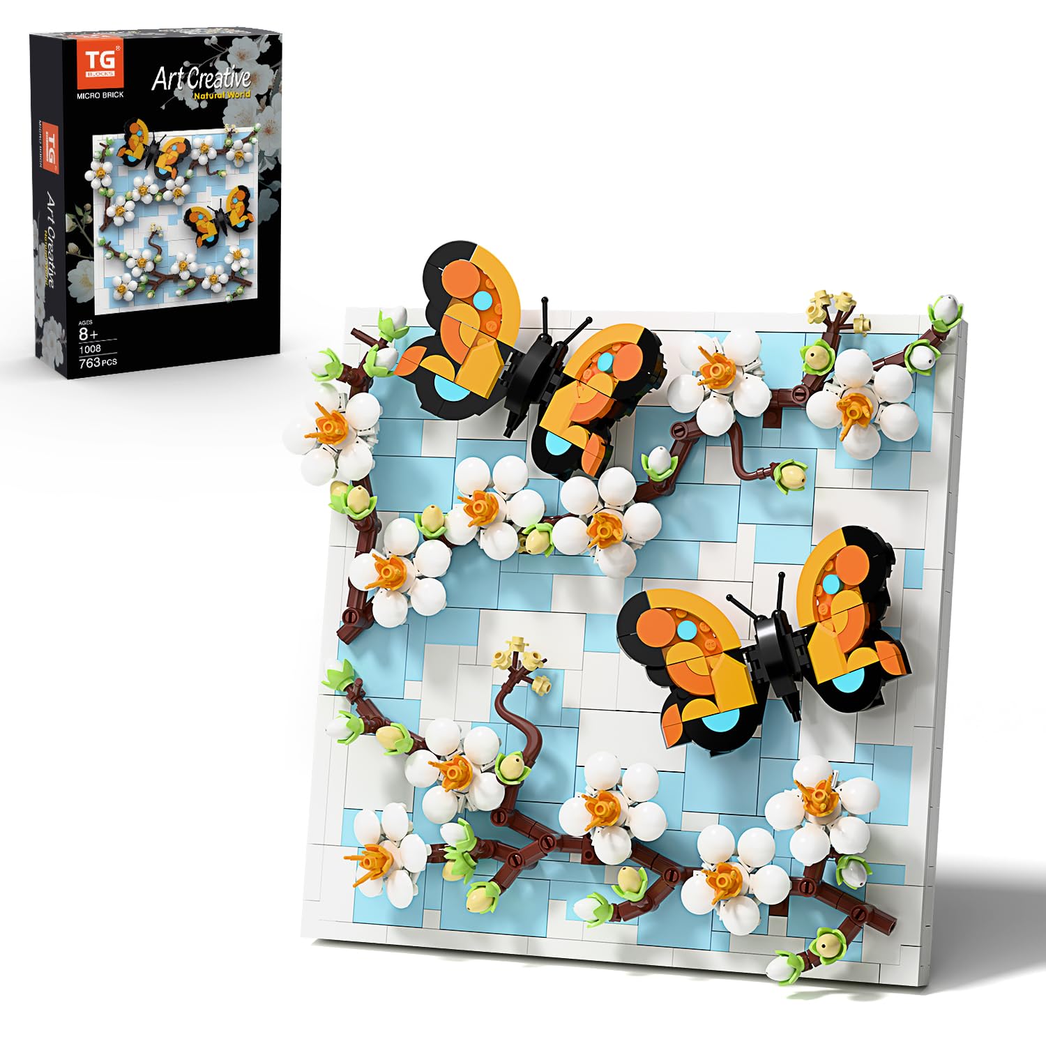 TG BLOCKS Micro Brick butterfly scene for vibrant display at home or office