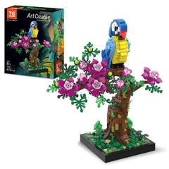 TG BLOCKS micro brick flower parrot in tree design sparks imaginative play