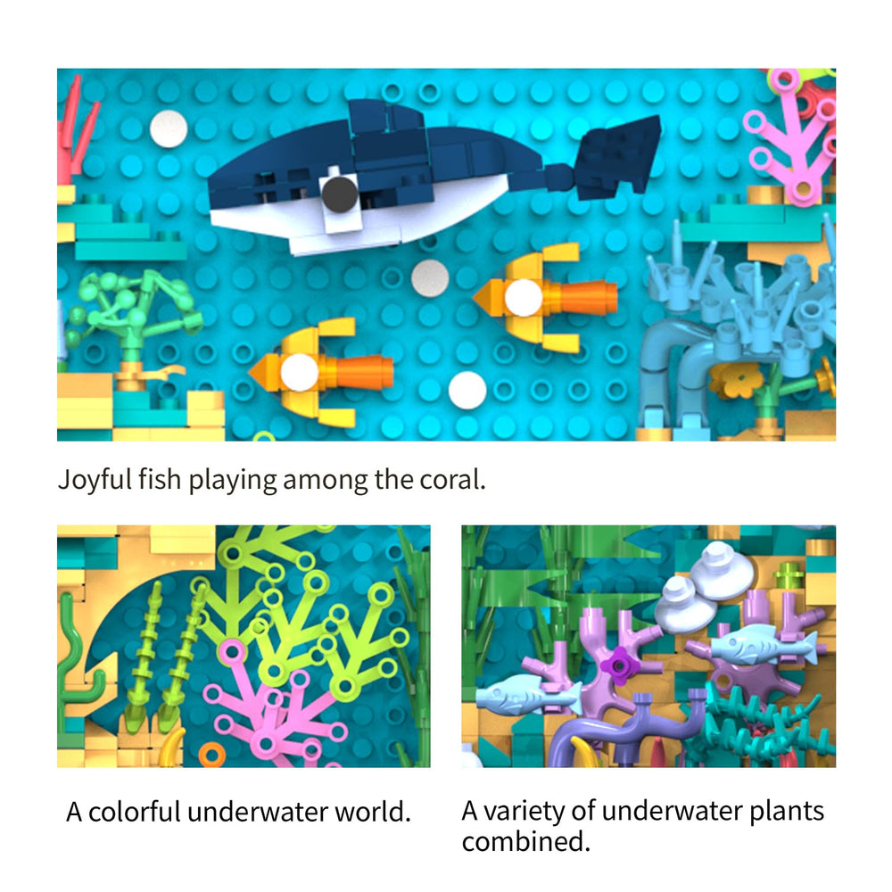 TG BLOCKS Ocean World micro bricks table centerpiece for an eye-catching display.