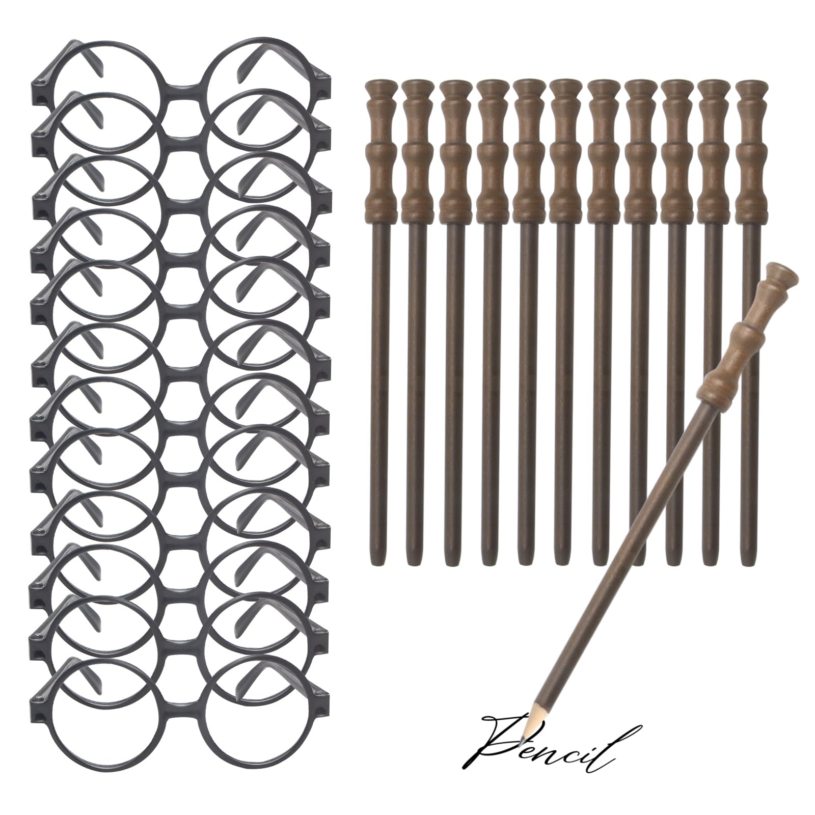 TGE-V wizard wand pencils 12pc set for party favors and crafts.