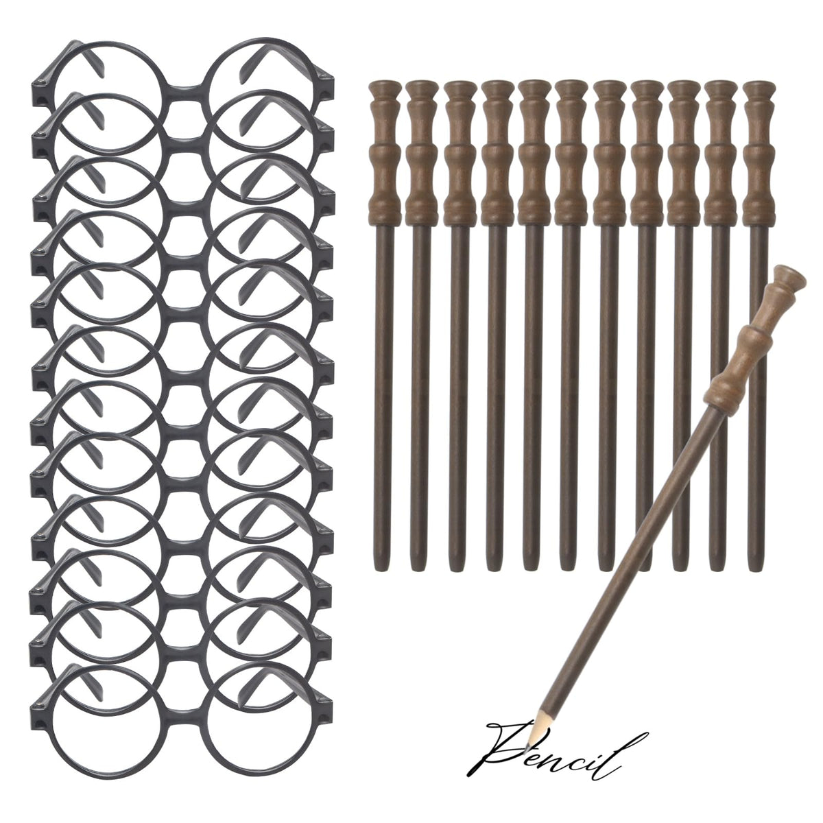 TGE-V wizard wand pencils 12pc set for party favors and crafts.