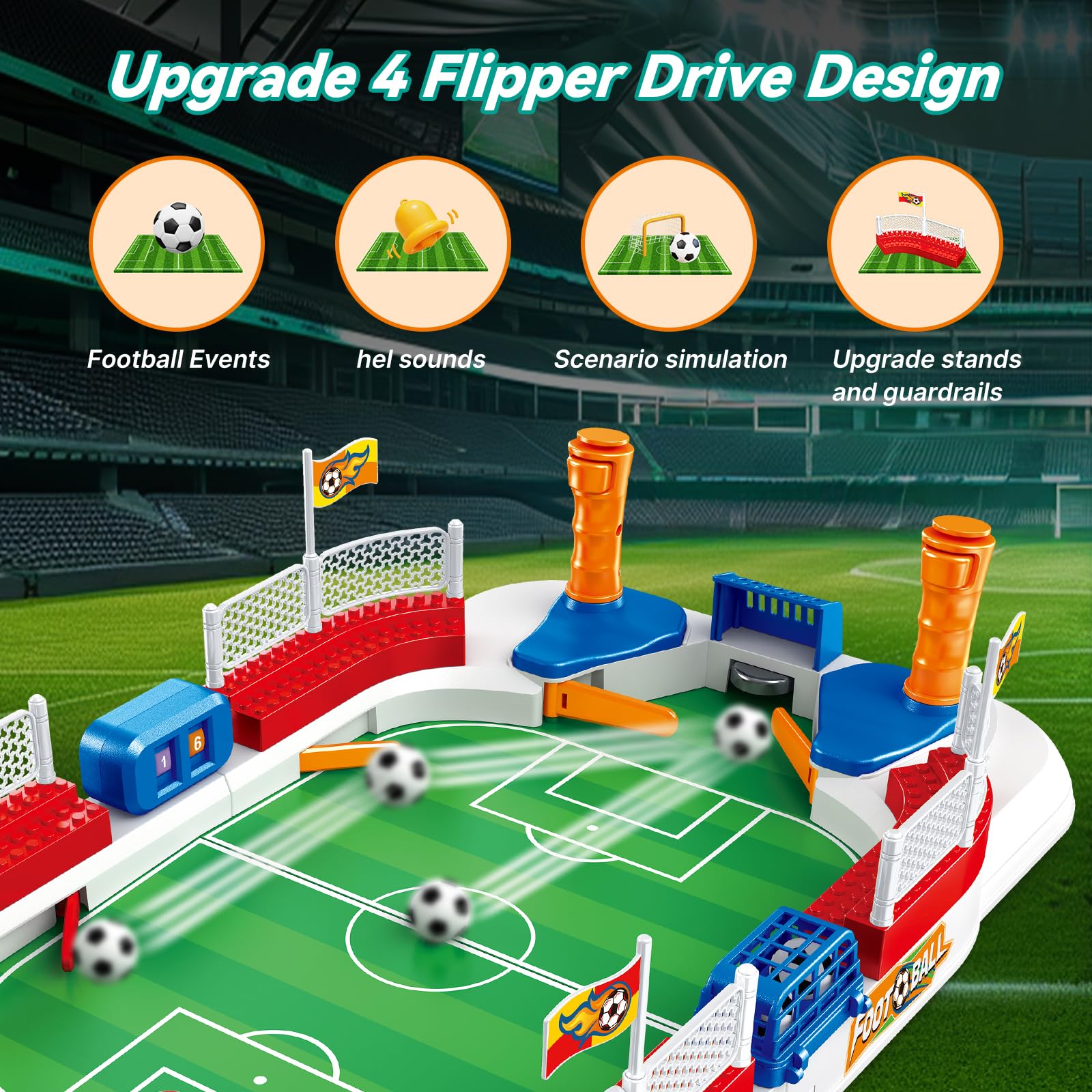 TGHIJKK Soccer Board Game mini foosball for kids on family night encourages teamwork