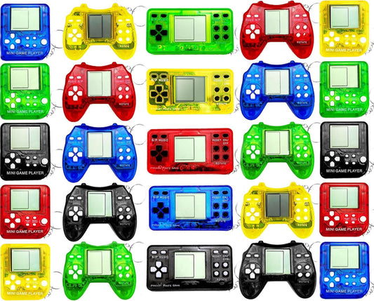 TGIQROVE 12pc blue rectangular video game keychain, great for backpacks and daily carry
