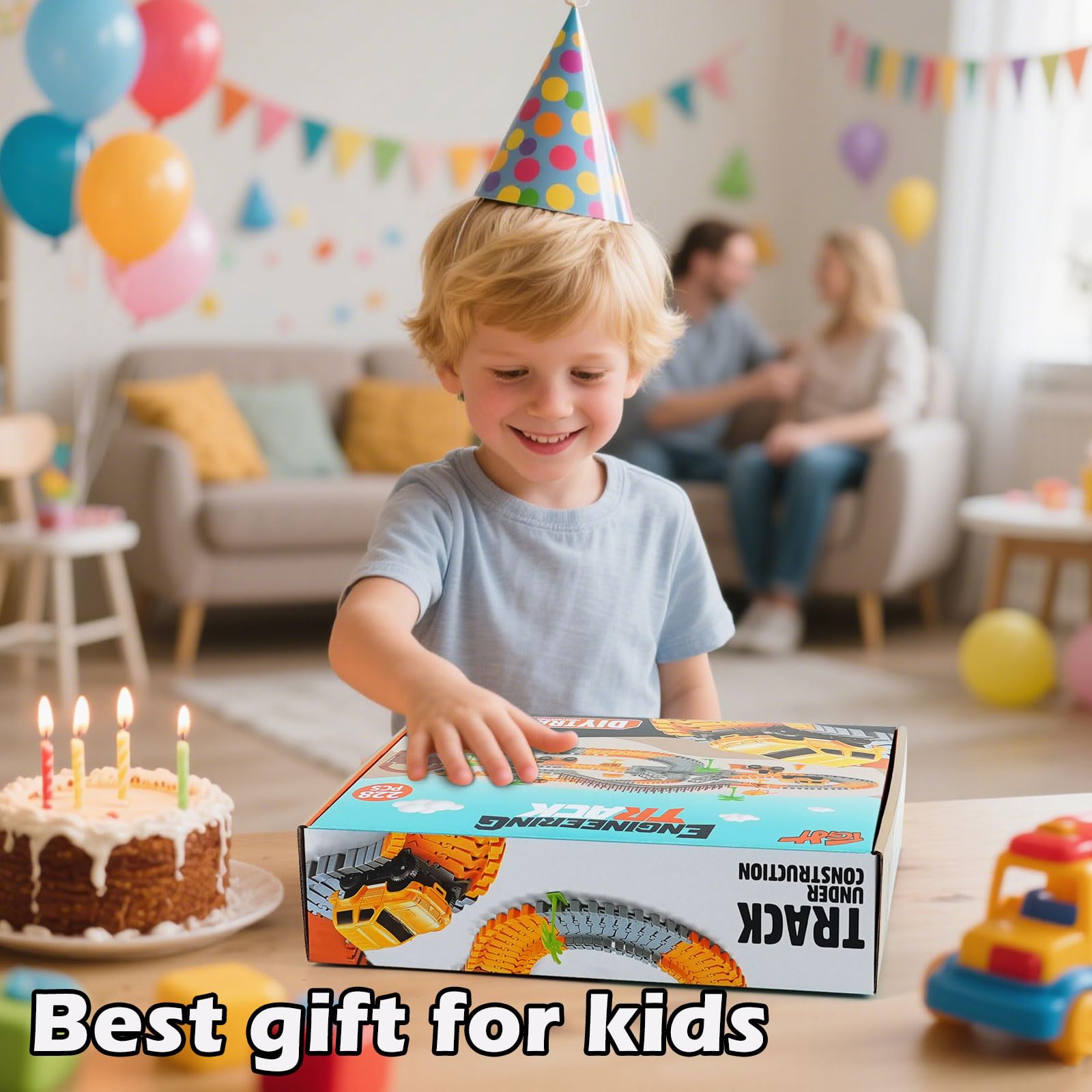 TGJH track set is a thoughtful gift for kids aged 3-7.