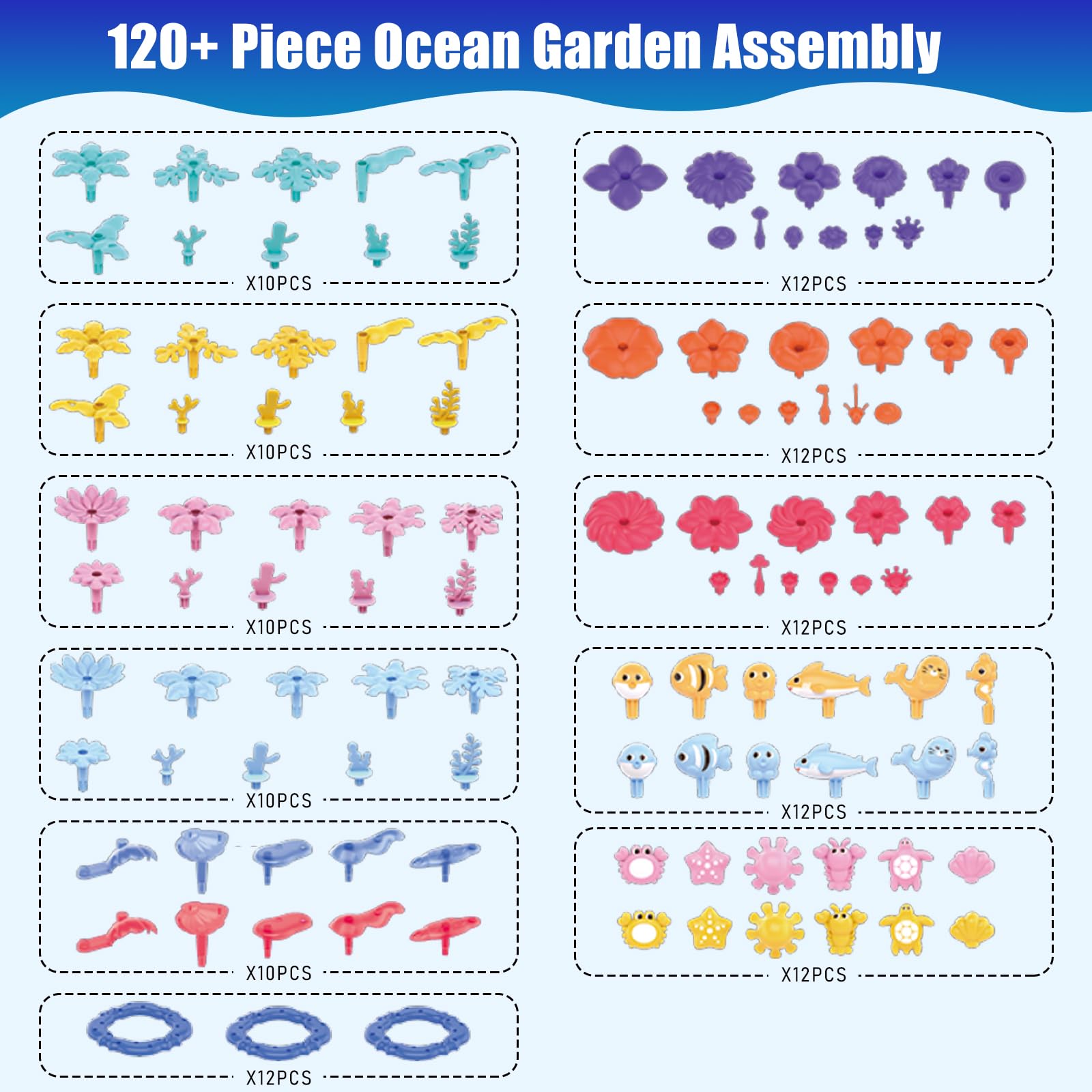 TGJH Ocean Flower Bendable Stems: easy to shape for custom underwater gardens