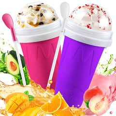 The tgosomt Slushie Cup demonstrates quick-freeze action for creamy slushies.