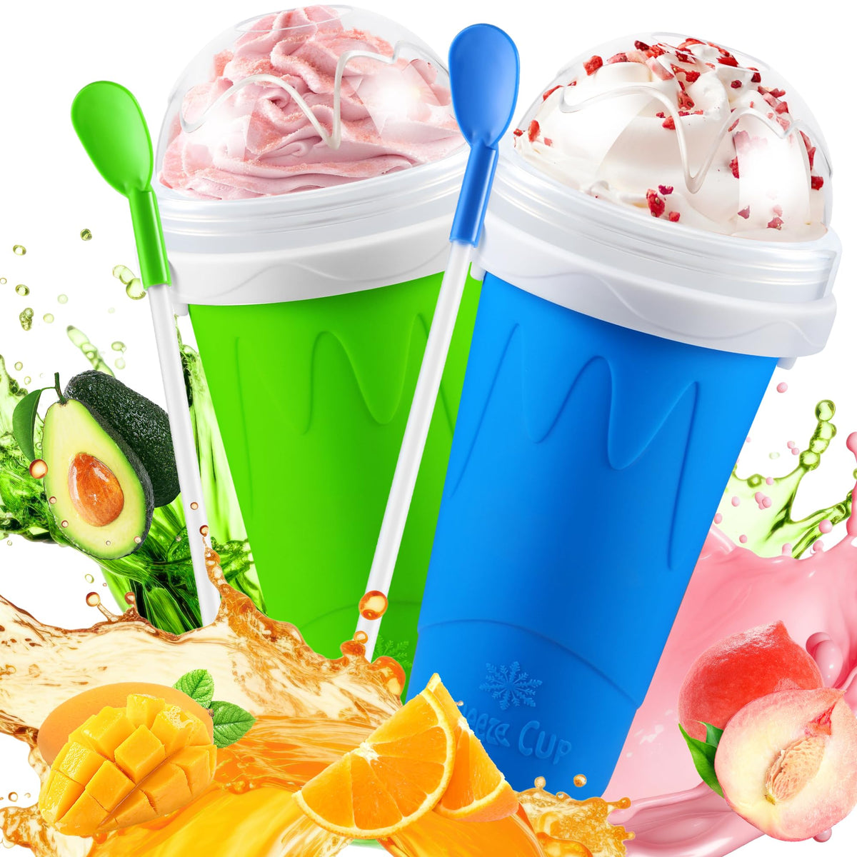 tgosomt Slushie Cup quick-freeze in action creates creamy slushies fast.