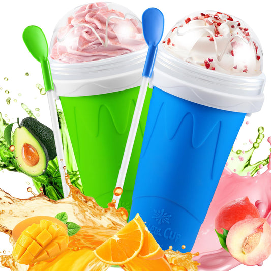 tgosomt Slushie Cup quick-freeze in action creates creamy slushies fast.