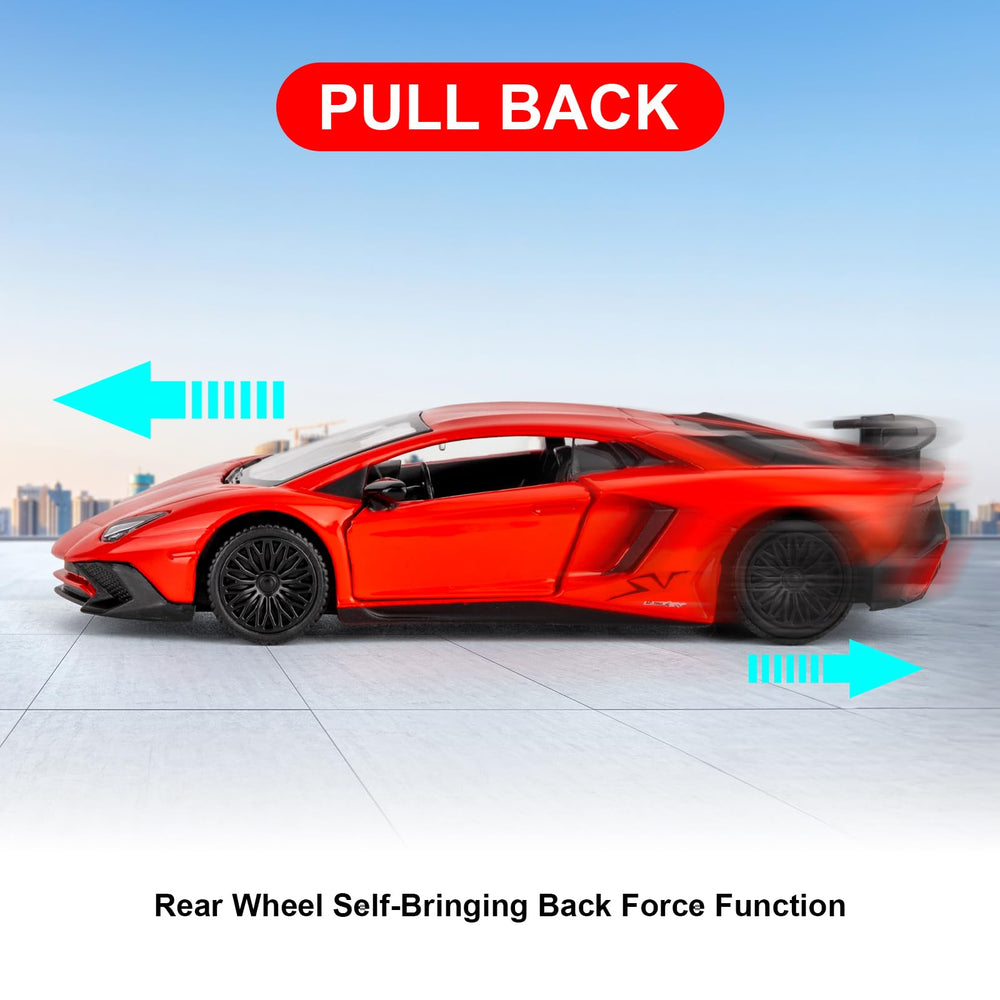 TGRCM-CZ Aventador 1/36 open doors for interactive play.