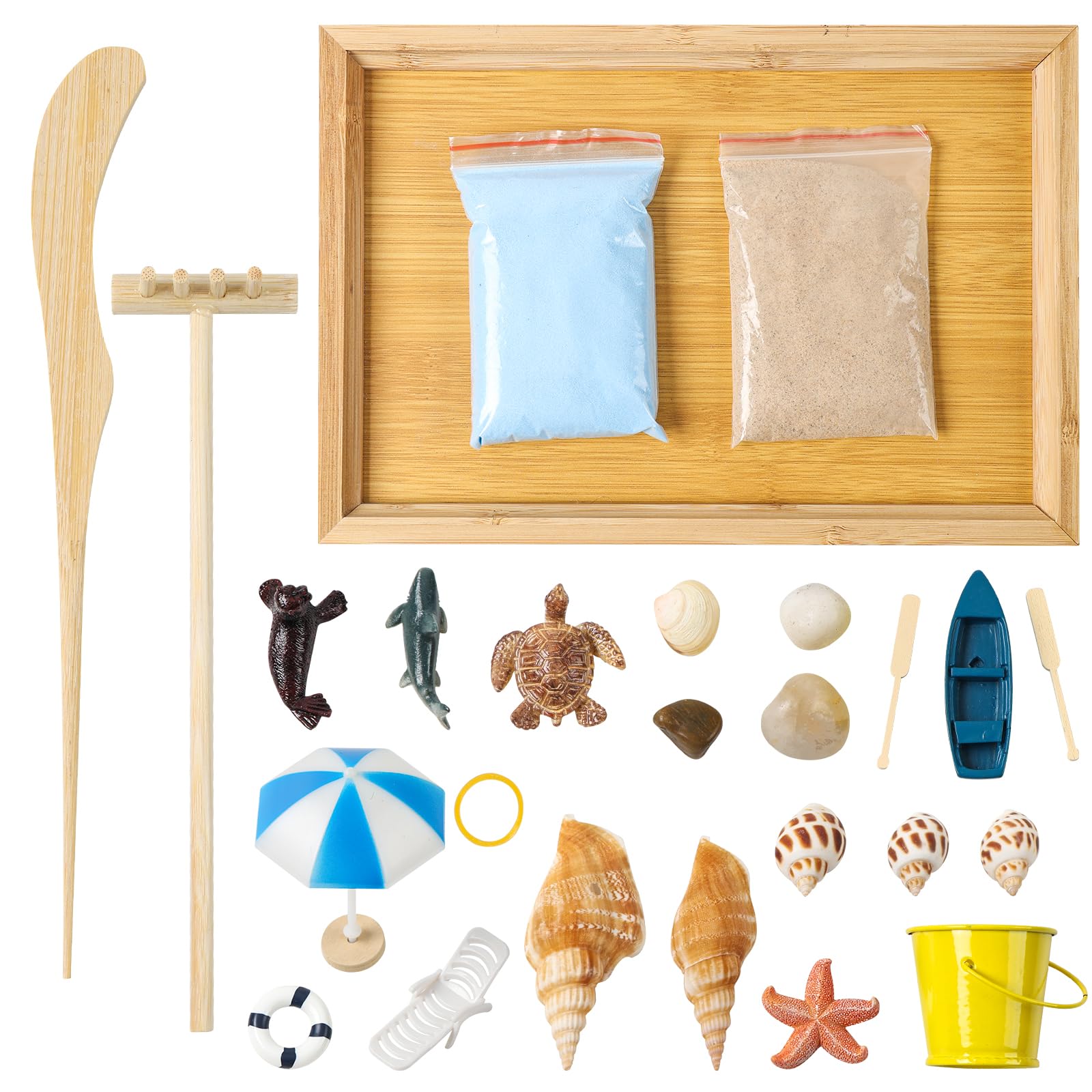 Thaibear Zen Desk Quartz Sand close up for sensory relaxation at work.