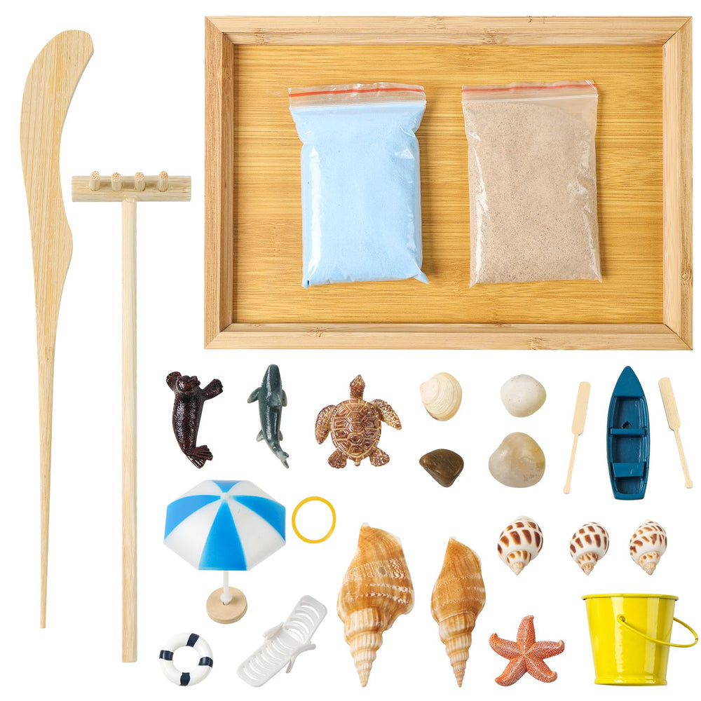 Thaibear Zen Desk Quartz Sand close up for sensory relaxation at work.