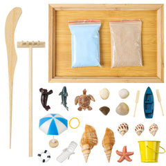 Thaibear Zen Desk Quartz Sand close up for sensory relaxation at work.