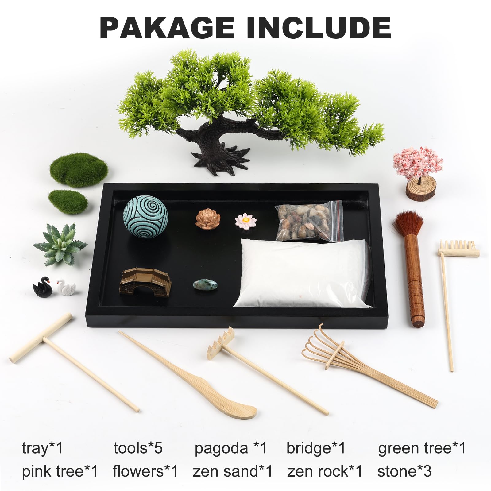 Thaibear Zen Garden cherry blossom tree adds delicate beauty to your workspace.