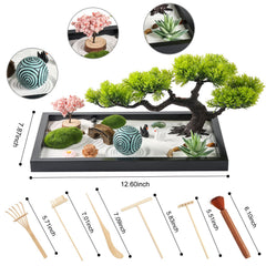 Thaibear Zen Garden white sand enhances tactile play and visual serenity at your desk.