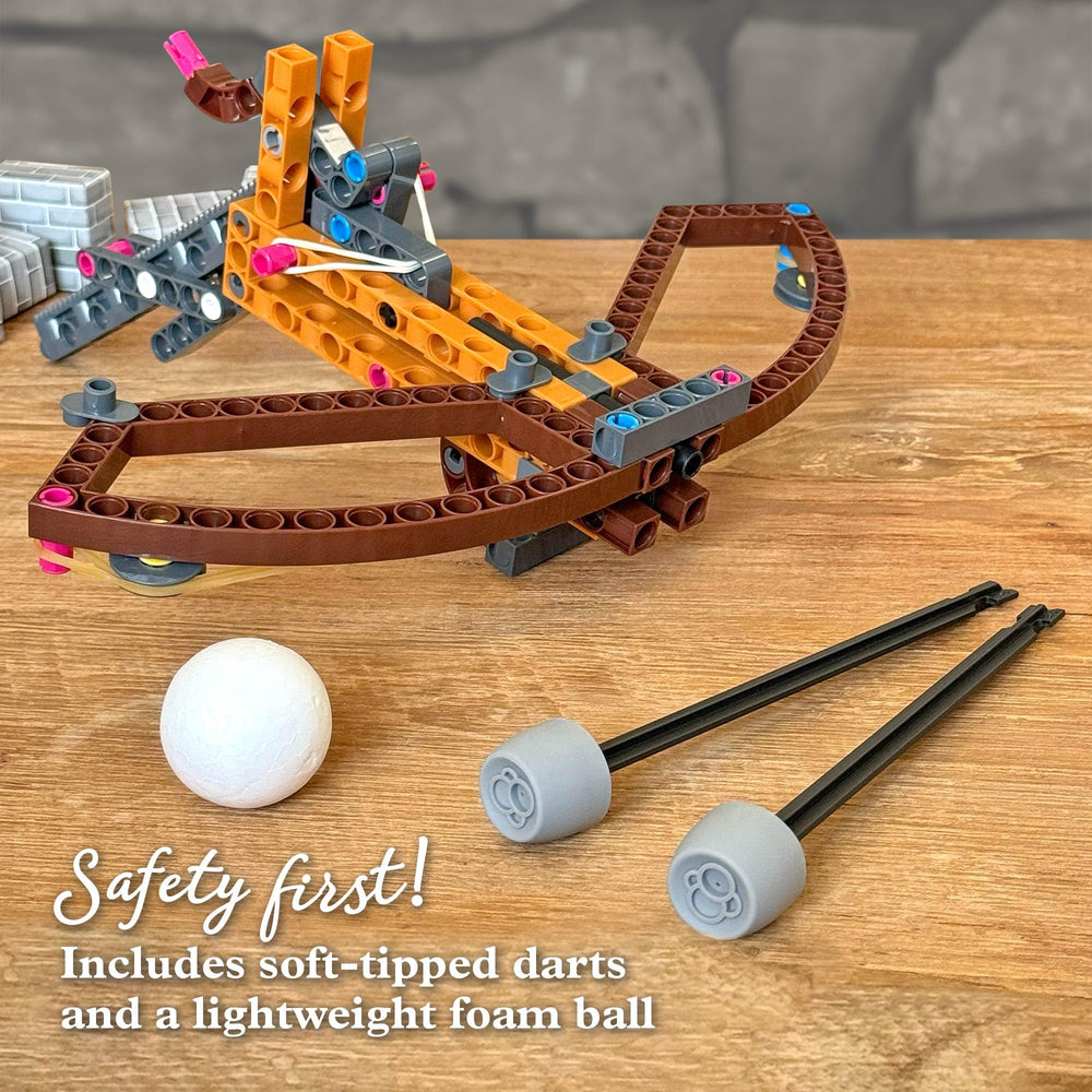 Thames & Kosmos ballista model showcases launch mechanics and safety.