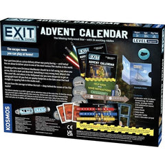 EXIT Advent Calendar box opening reveals clues for day one.