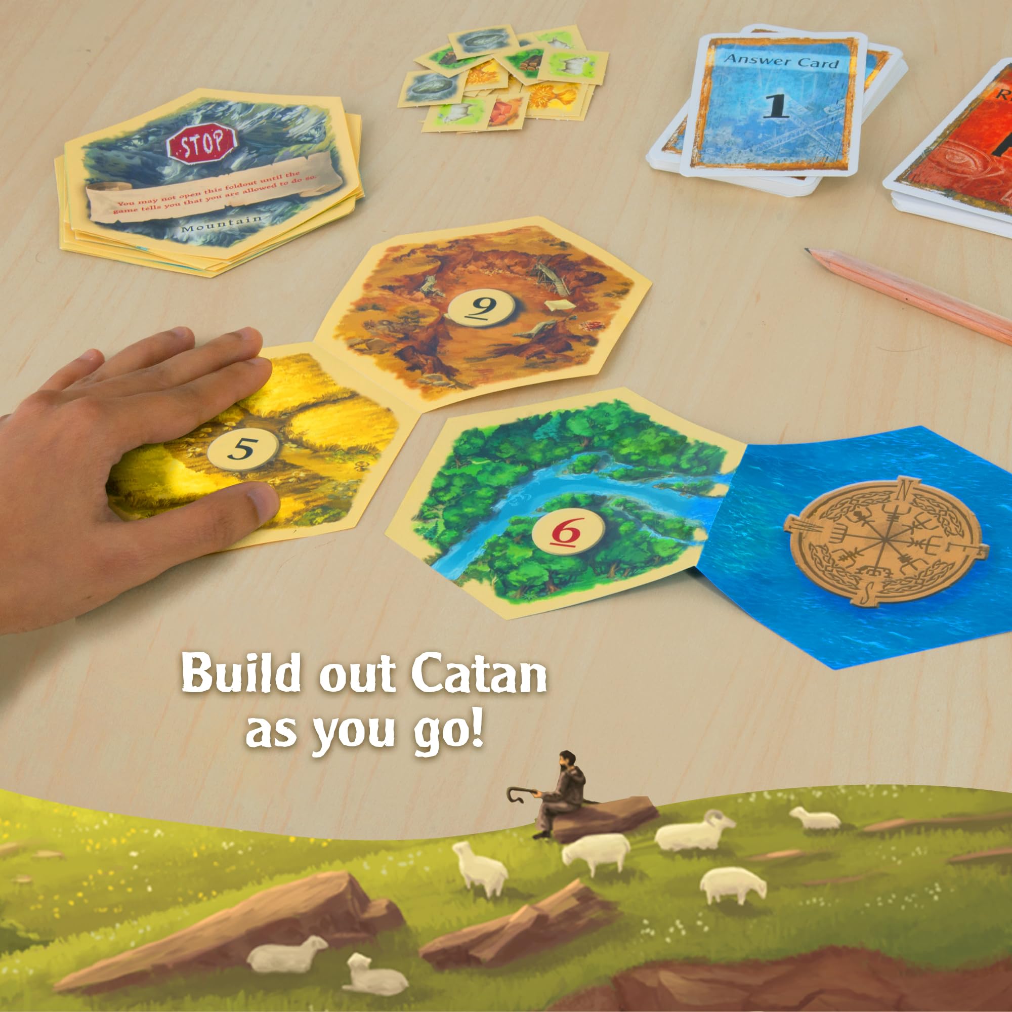 EXIT: The Game on Catan cooperative play encourages teamwork at the table.