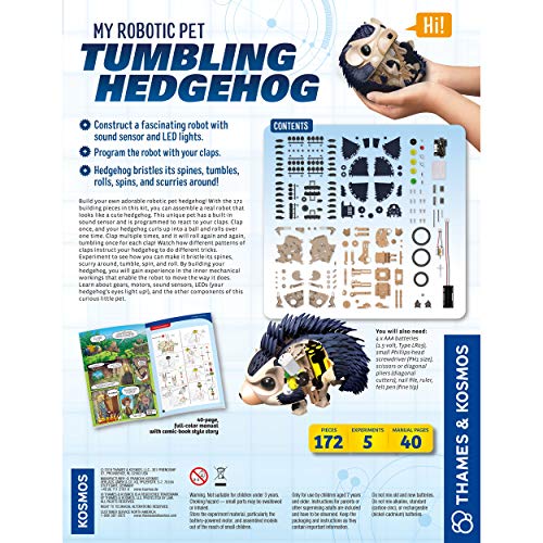 Thames & Kosmos Hedgehog LED eyes light up during interactive play.