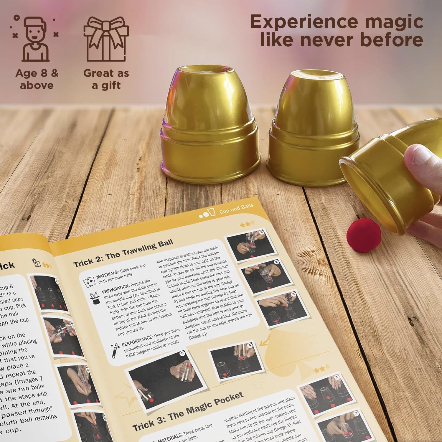 Thames & Kosmos Magic Gold Edition 96-page color manual guides tricks step by step.