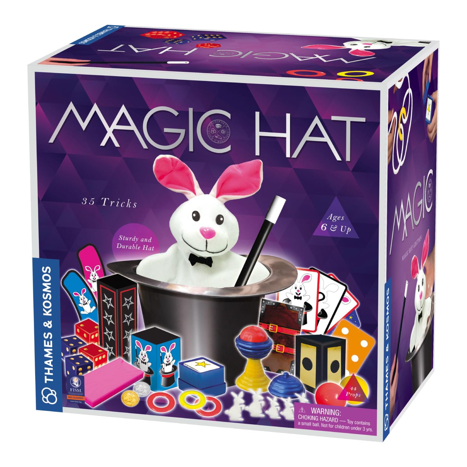 Thames & Kosmos Magic Hat with rabbit puppet for kid friendly performances