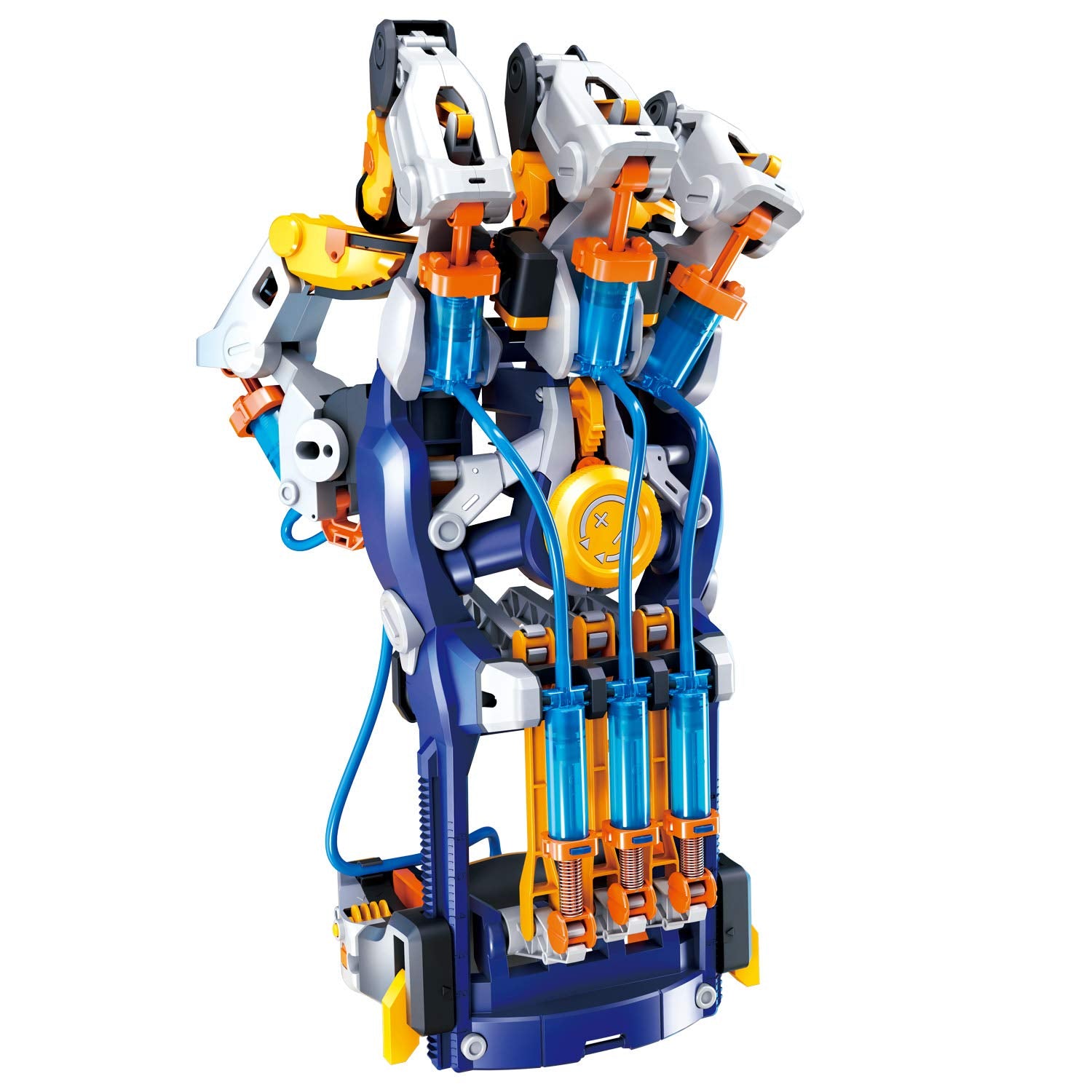 Thames and Kosmos Mega Cyborg Hand gripping demo shows object handling capability.