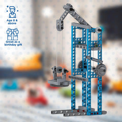 Thames & Kosmos lever model—shows how levers make tasks easier.