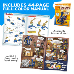 Thames & Kosmos TrainBots circuit board teaches electronics through hands-on building.