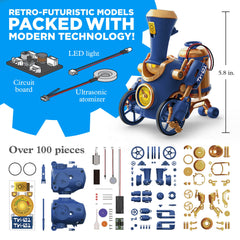 Thames & Kosmos TrainBots steam effect adds dramatic steam engine visualization.