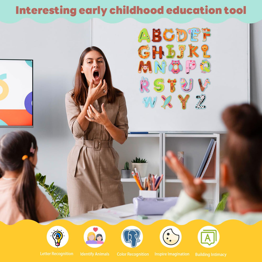 Thboxes 52PCS magnets arranged for classroom activity and learning centers.
