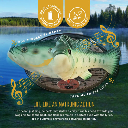 The 3D Art Company Billy Bass side view, compact desk display.