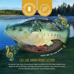 The 3D Art Company Billy Bass side view, compact desk display.