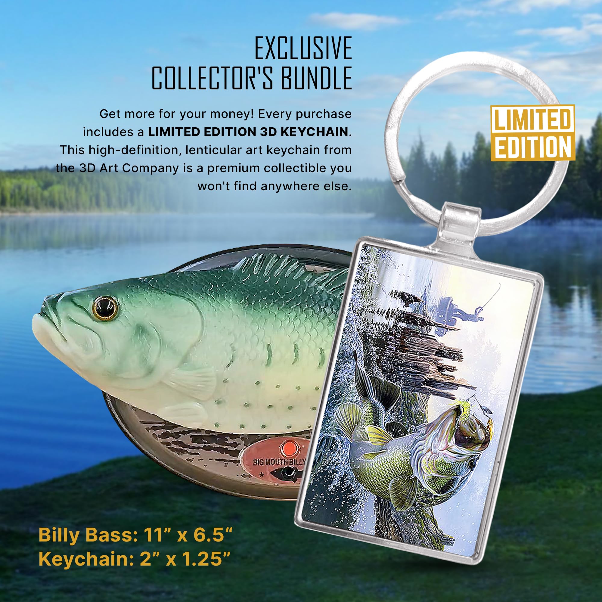 The 3D Art Company Billy Bass motion-activated plaque, engages guests.