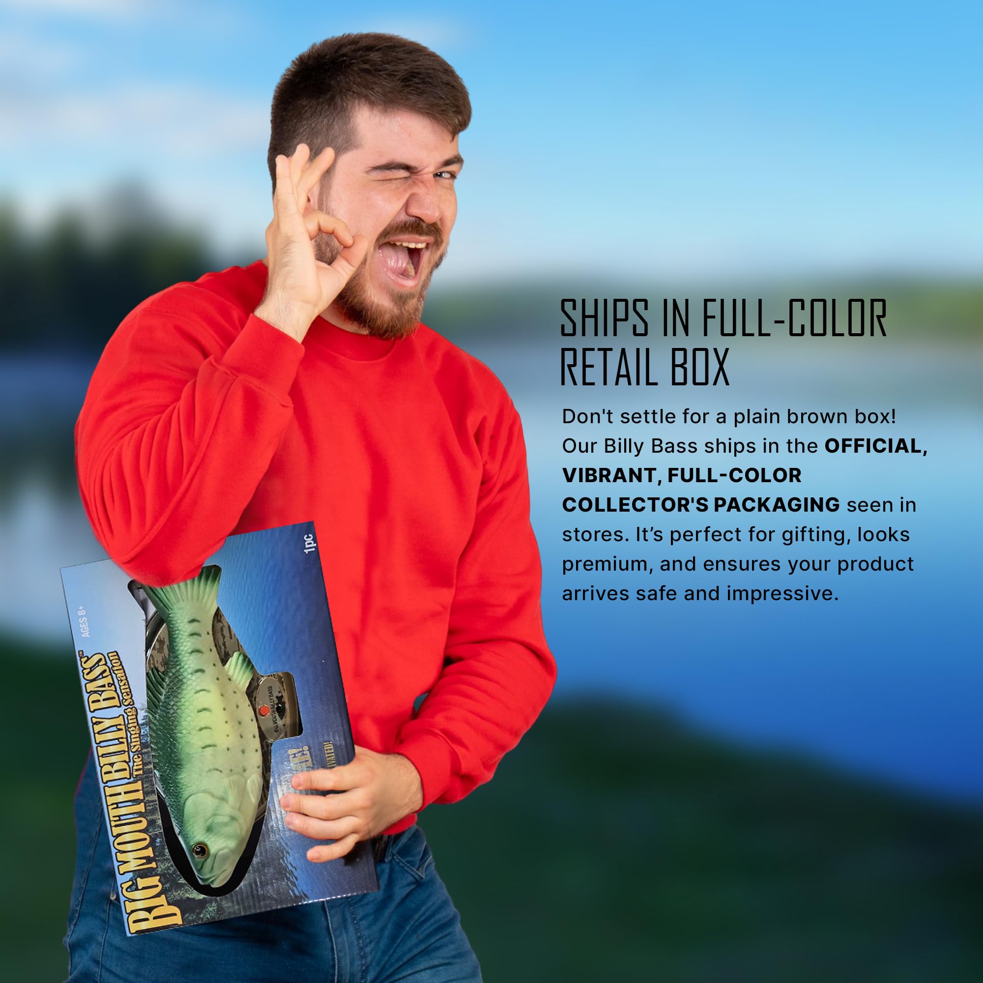 The 3D Art Company Billy Bass measures 11 by 6.5 inches.