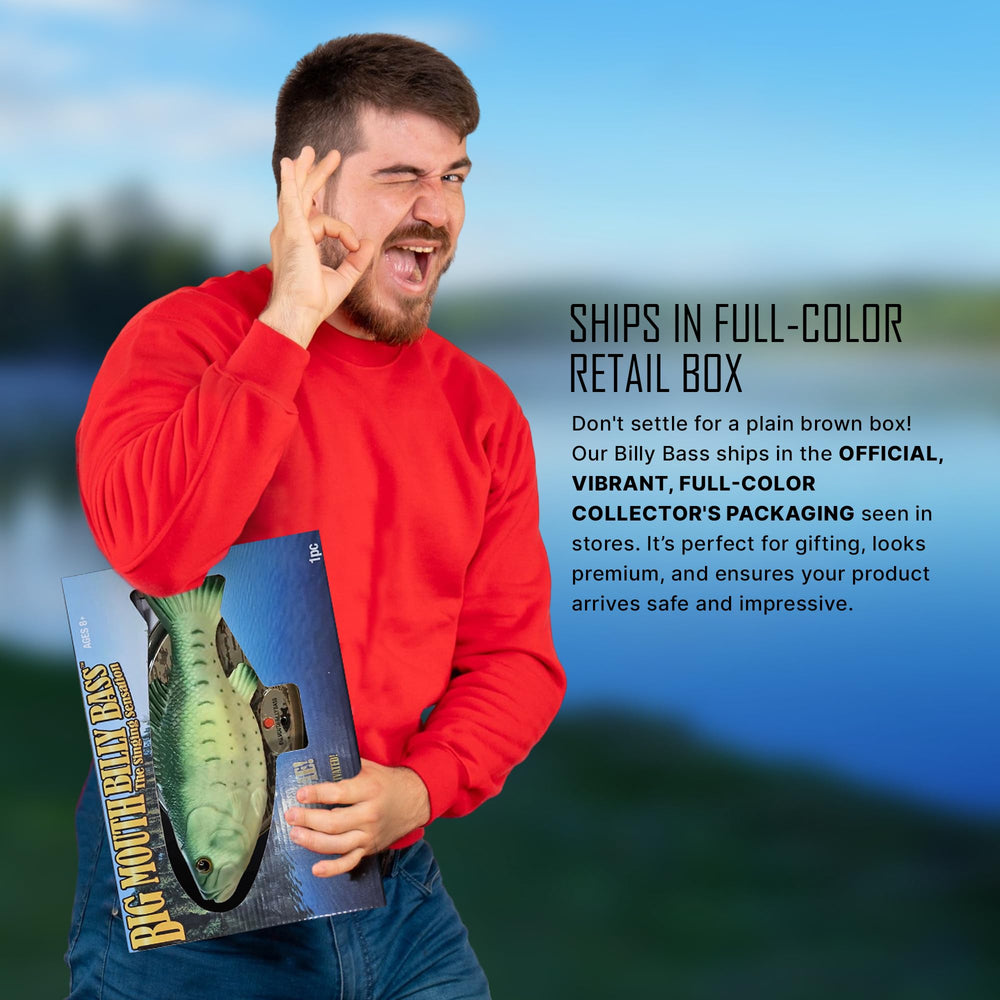 The 3D Art Company Billy Bass measures 11 by 6.5 inches.