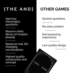 THE AND Couples Edition user-friendly deck boosts conversation flow.