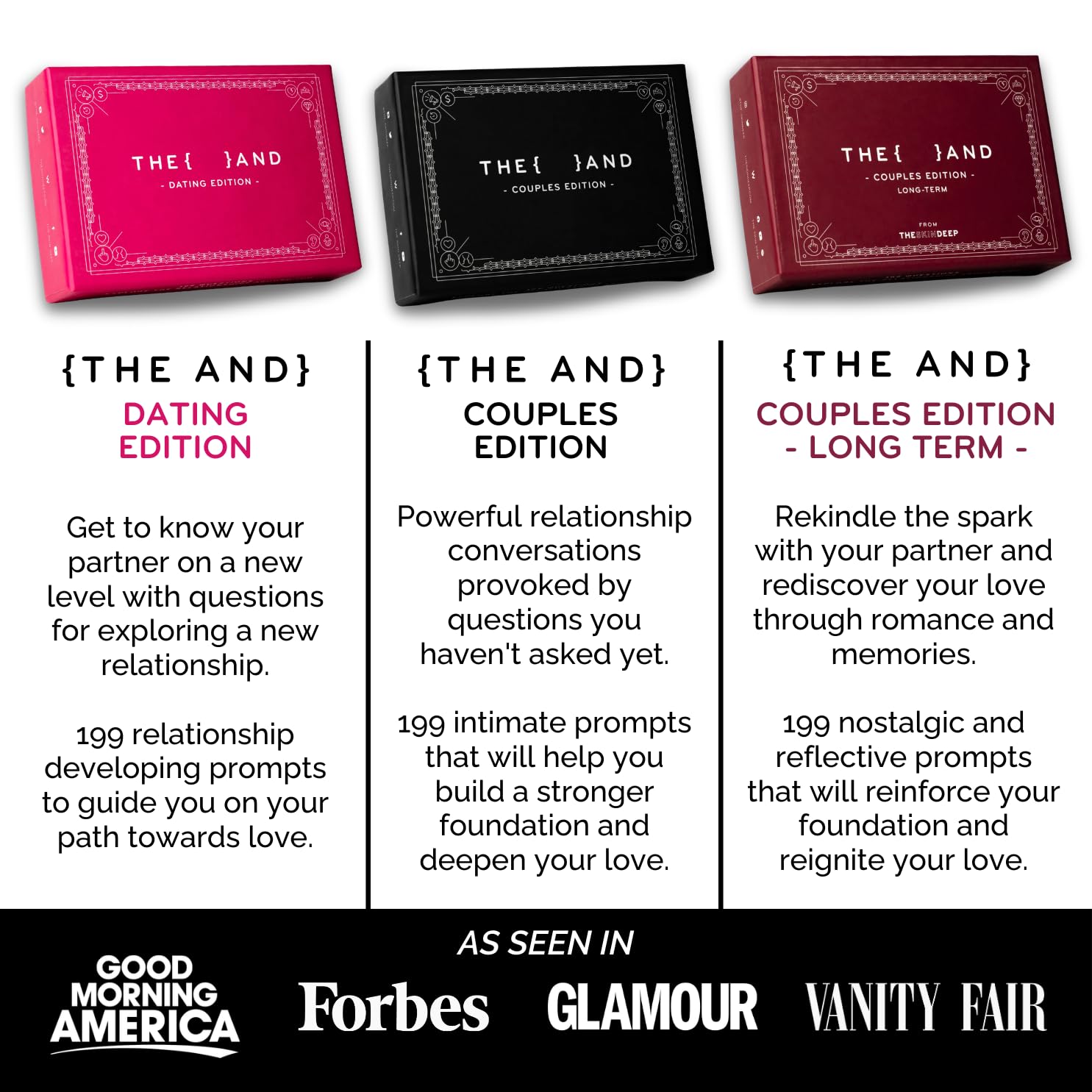 THE AND Dating Edition branding on packaging and deck