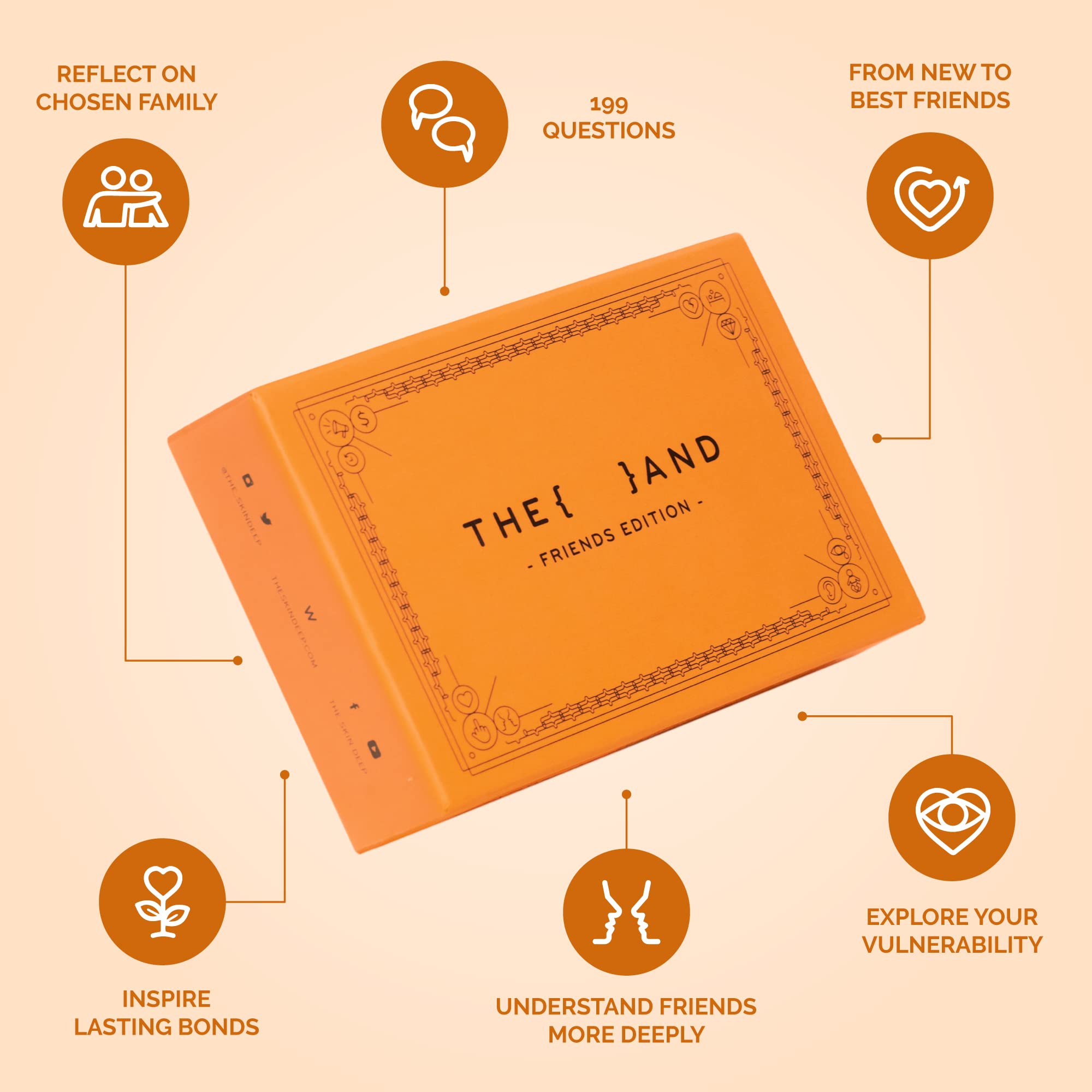 The AND Friends Edition deck in hand invites meaningful conversations during gatherings.
